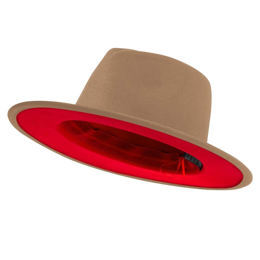 7979 Fedora Hats & Wide Brim Fedora Felt Panama Hat 's Dress Hats with Belt